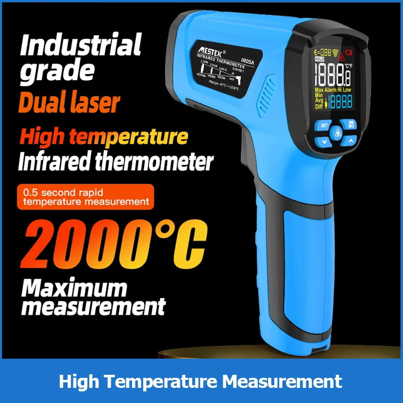 Industrial Infrared Laser - Digital Non-contact Infrared Thermometer Color Screen