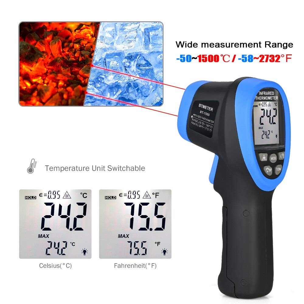 -50℃ to 1500℃ Laser Thermomete - Industrial Infrared Laser recension och pris