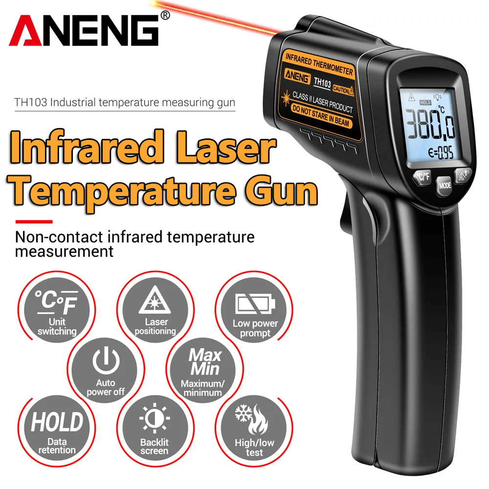Infrared Laser Temperature Gun - Industrial Laser Temperature Sensor recension och pris