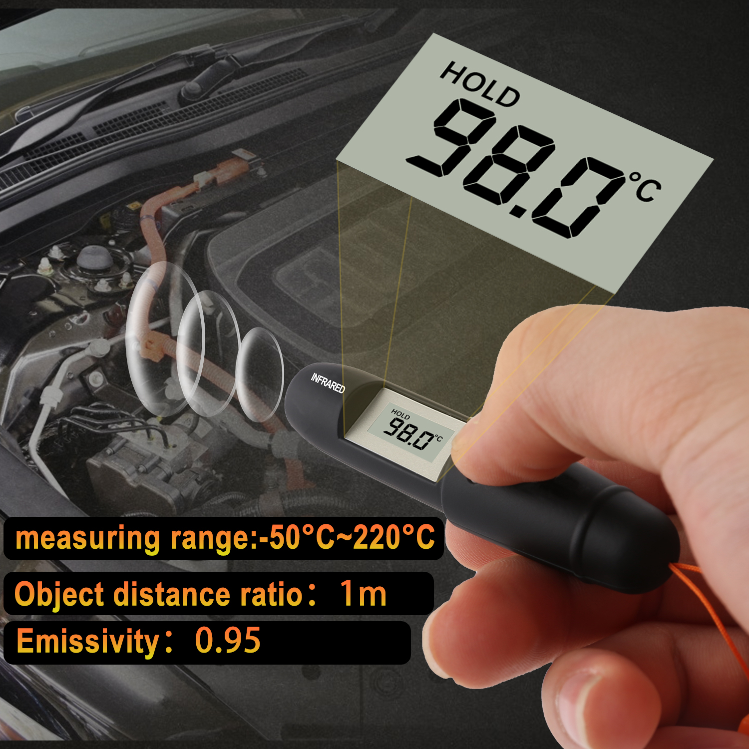 Mini Infrared Thermometer Pen  - Industrial Laser Temperature Sensor recension och pris