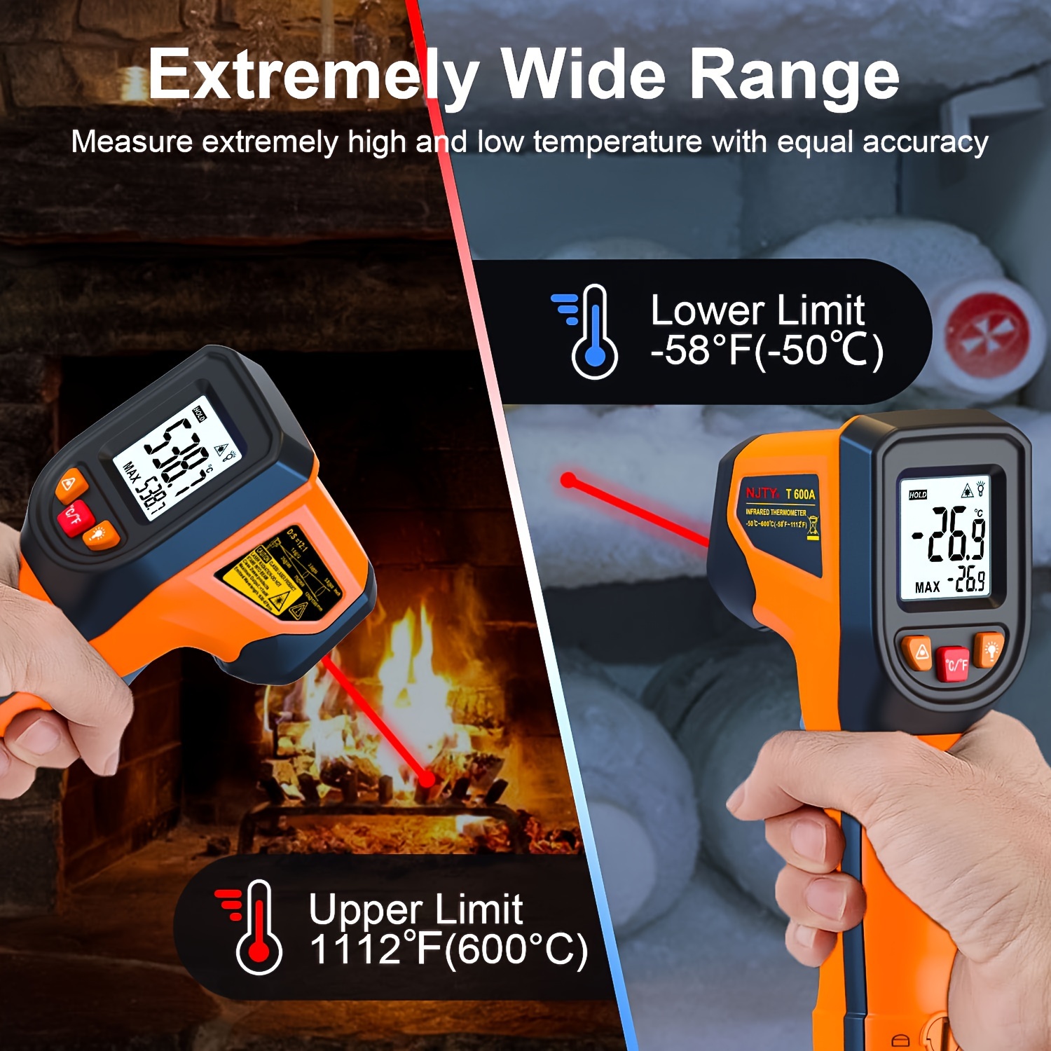 NJTY T600T600A Laser Temperatu - Industrial Laser Temperature Sensor recension och pris
