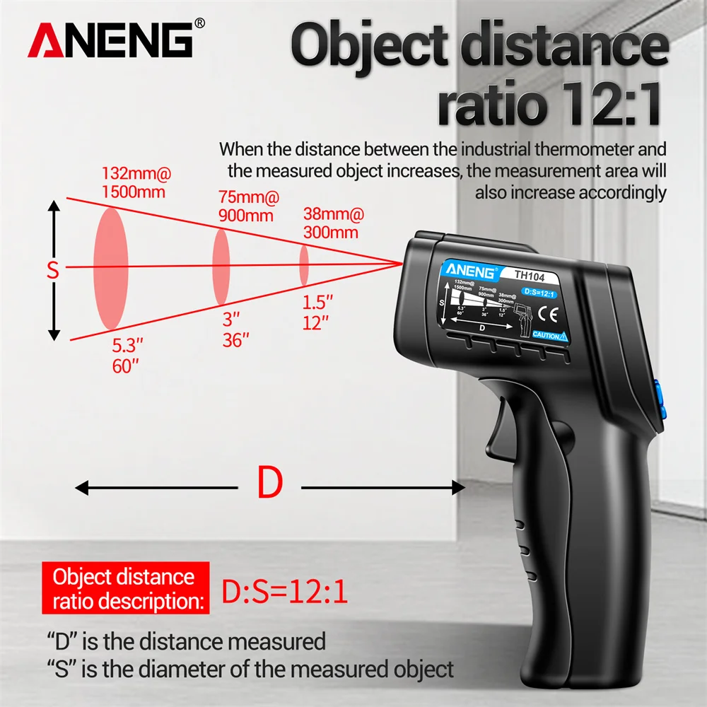 ANENG TH104 Infrared Handheld  - Industrial Laser Temperature Sensor recension och pris