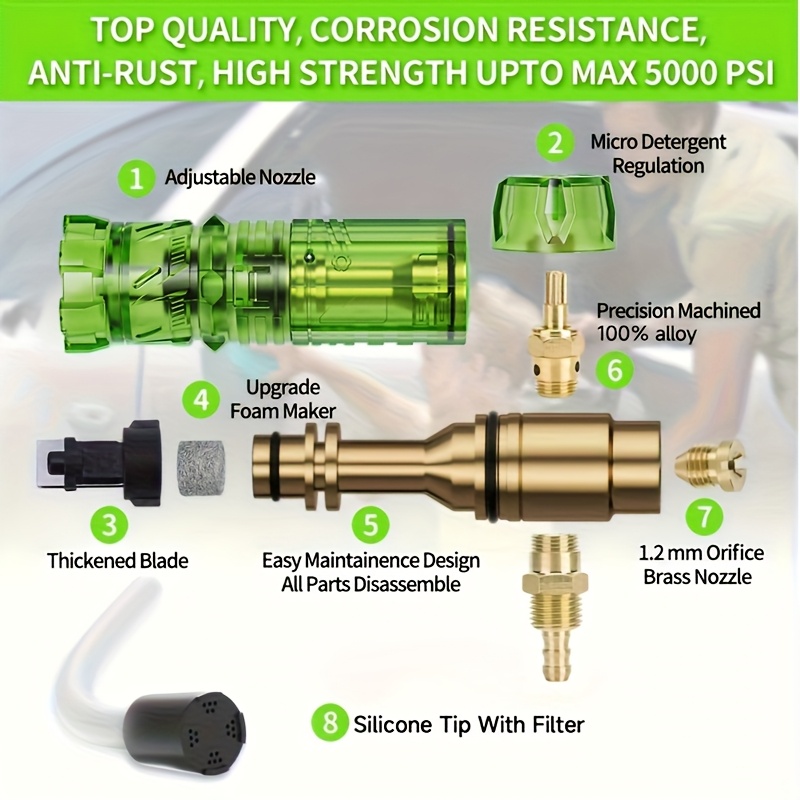 Pressure Washer Aluminum Foam  - Laser Nozzle Ceramic recension och pris