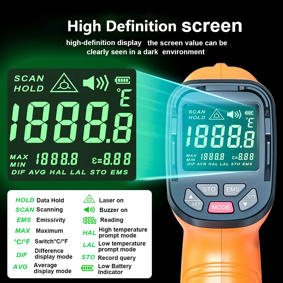 DT1000 DT1600 Infrared Thermom - Industrial Infrared Laser recension och pris