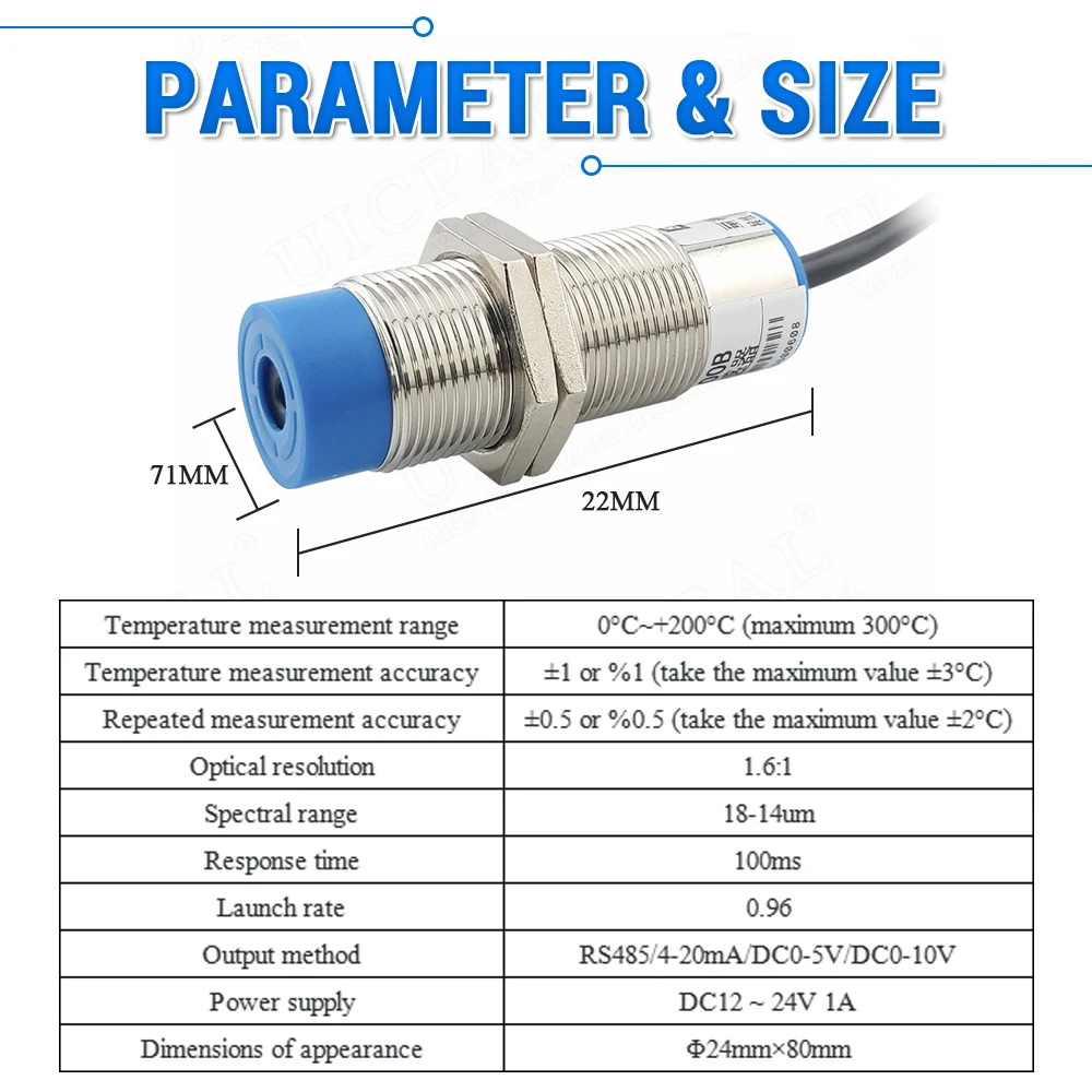 Infrared Ray Temperature Measu - Industrial Laser Temperature Sensor recension och pris