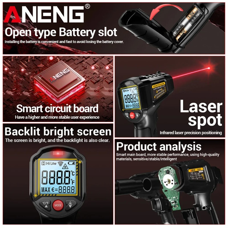 ANENG TH202 Industrial Handhel - Industrial Infrared Laser recension och pris