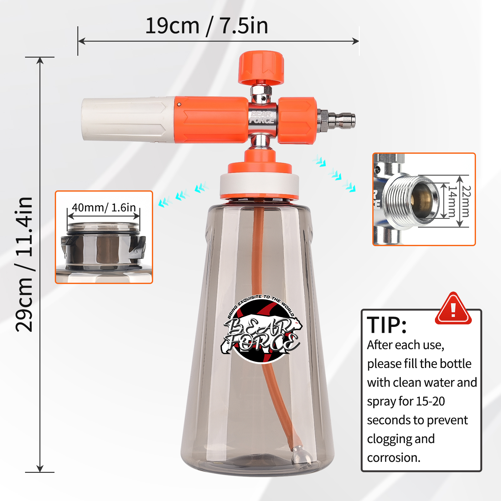 Pressure Washer Upgraded Foam  - Laser Nozzle Ceramic recension och pris