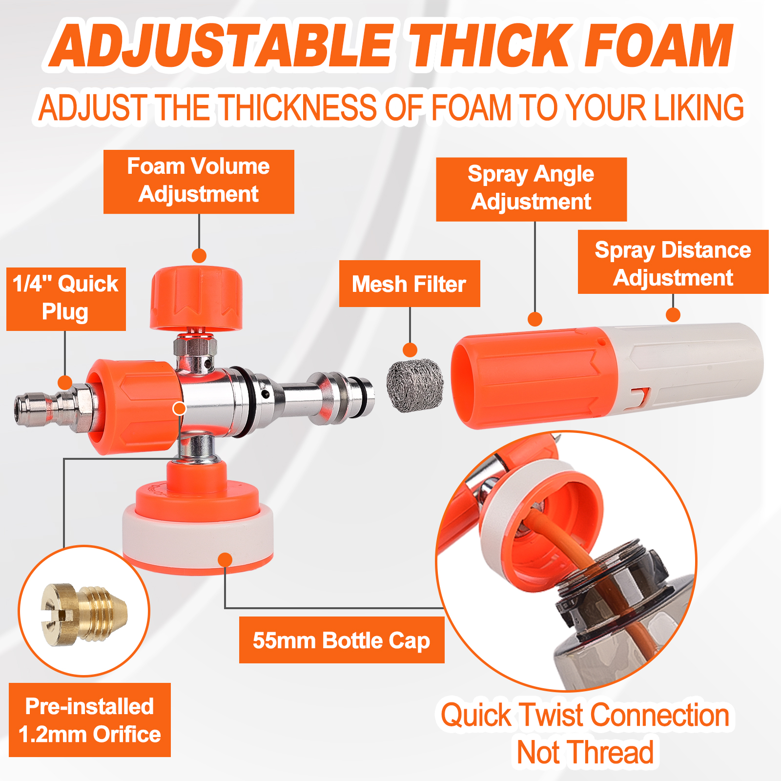 Pressure Washer Upgraded Foam  - Laser Nozzle Ceramic recension och pris