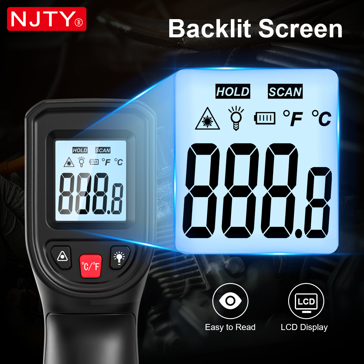 NJTY T600 Infrared Thermometer - Industrial Infrared Laser recension och pris
