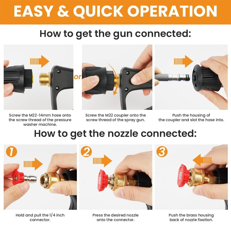 High Pressure Washer Gun with  - Laser Nozzle Ceramic recension och pris